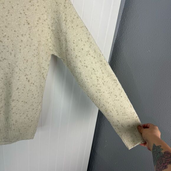 United Arrows Sweater Beaded Embellished Cream Long Sleeve Cozy Women - Picture 3 of 12